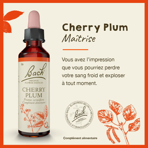 Fleurs de Bach Cherry Plum 20mL - Calme et sérénité