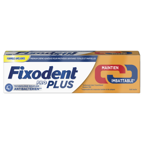 FIXODENT Pro Complet Duo Action 40mL - Adhésion Forte Tout le Jour