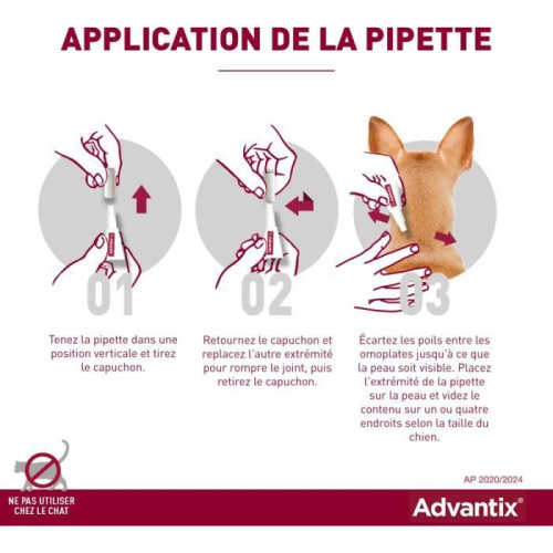 ELANCO Advantix Petit Chien 4 Pipettes - Protection Antiparasitaire