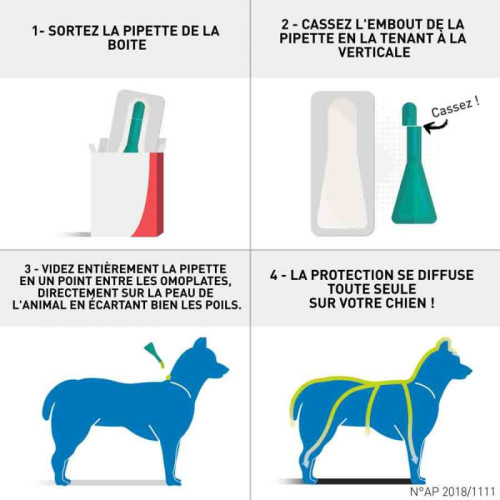 FRONTLINE Spot-On Chien 20-40Kg 4 Pipettes - Protection Puces Tiques