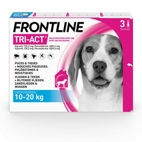 Frontline Spot On Tri-Act 10-20Kg 6 Pipettes - Antiparasitaire Chien