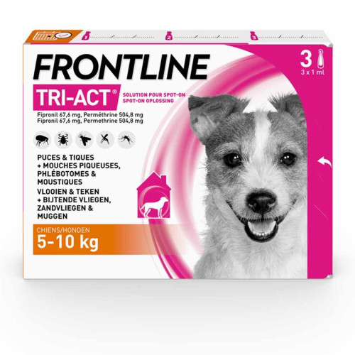 Frontline Spot On Tri-Act 5-10Kg 6 Pipettes - Antiparasitaire 3 en 1