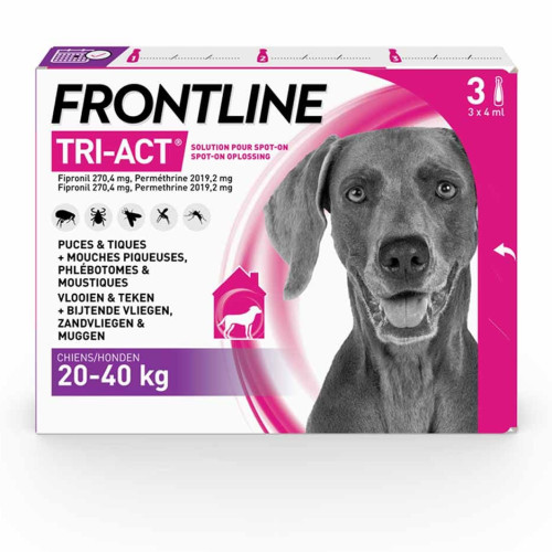 Frontline Spot On Tri-Act 20-40Kg 6 Pipettes - Antiparasitaire