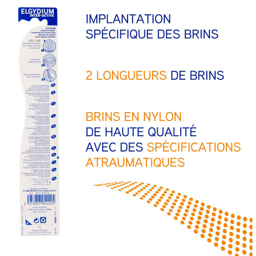 ELGYDIUM Brosse à Dents Inter-Active Dure 1 Unité Soins Dentaires