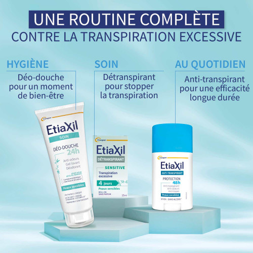 Etiaxil Déodorant Stick 40ml - Anti-Transpirant 48H, Sans Traces