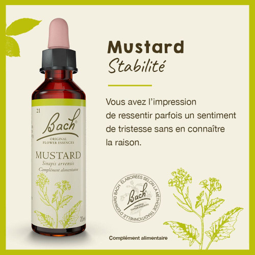 FLEURS DE BACH Original Mustard 20ml - Boostez votre moral avec