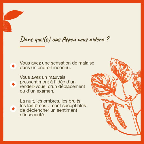 Fleurs de Bach Aspen 20ml - Paix intérieure et sécurité