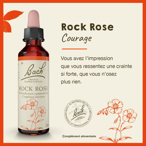 Fleurs de Bach Rock Rose 20ml - Sérénité et Calme sur