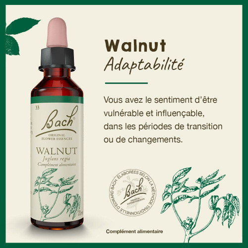 Fleurs de Bach Walnut 20ml - Protection Change Parapharmacie