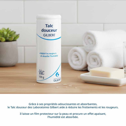 Gilbert Talc Douceur 100g - Douceur optimale sur