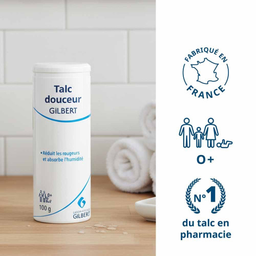 Gilbert Talc Douceur 100g - Douceur optimale sur
