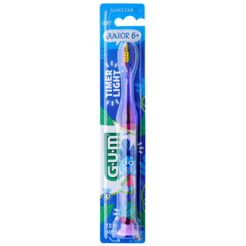 GUM Sunstar Brosse à Dents Timer Light 7+ Ans Parapharmacie