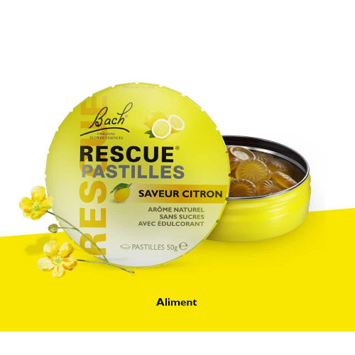 Fleurs de Bach Rescue Citron Pastilles 50g - Soulage Stress