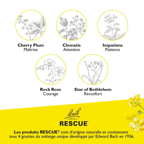 Fleurs de Bach Rescue Citron Pastilles 50g - Soulage Stress