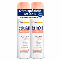 ETIAXIL Déodorant Douceur 48H 2x150ml Sans Aluminium