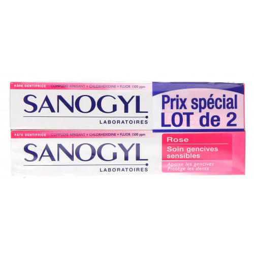 SANOGYL Rose Soin Gencives Sensibles Lot de 2-6693 SANOGYL Rose Soin Gencives Sensibles Lot de 2-6693