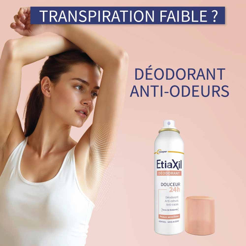 ETIAXIL Déodorant Douceur 48H 2x150ml Sans Aluminium
