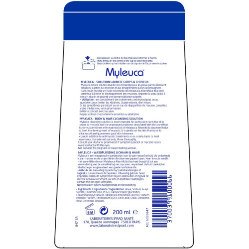 IPRAD Myleuca Solution Lavante 200mL - Soin Peaux Sensibles