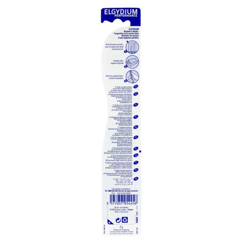 ELGYDIUM Performance Brosse à Dents Souple 1 Unité - Nettoyage Précis