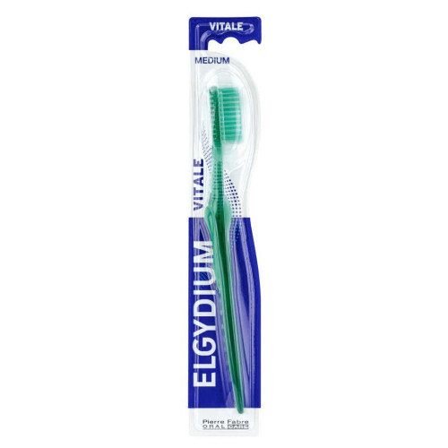 ELGYDIUM Brosse à Dents Vitale Médium 1 Unité - Brossage Efficace