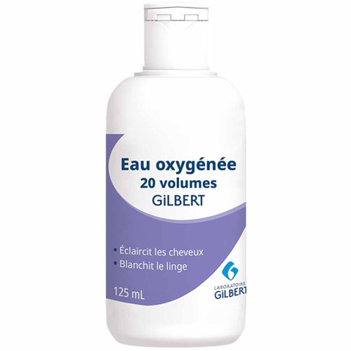 Gilbert Eau Oxygénée 125mL - Éclaircit Cheveux et Blanchit Linge