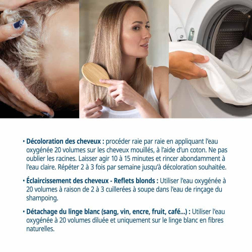 Gilbert Eau Oxygénée 125mL - Éclaircit Cheveux et Blanchit Linge