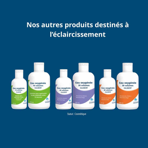 Gilbert Eau Oxygénée 125mL - Éclaircit Cheveux et Blanchit Linge