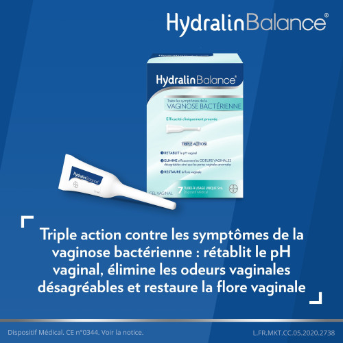 HYDRALIN Balance Gel Vaginal 7 Doses - Rétablit pH et Flore