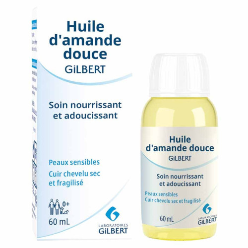 Gilbert Huile Amande Douce 60ml - Nourrit et Adoucit Peau Sensible