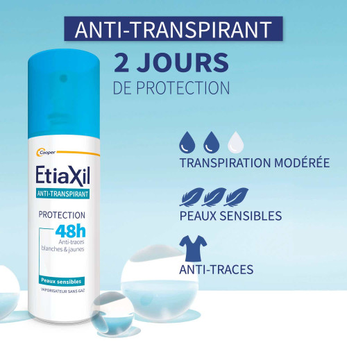 ETIAXIL Déodorant 100ml - 48h Protection Anti-Transpirant
