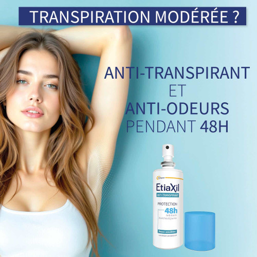 ETIAXIL Déodorant 100ml - 48h Protection Anti-Transpirant
