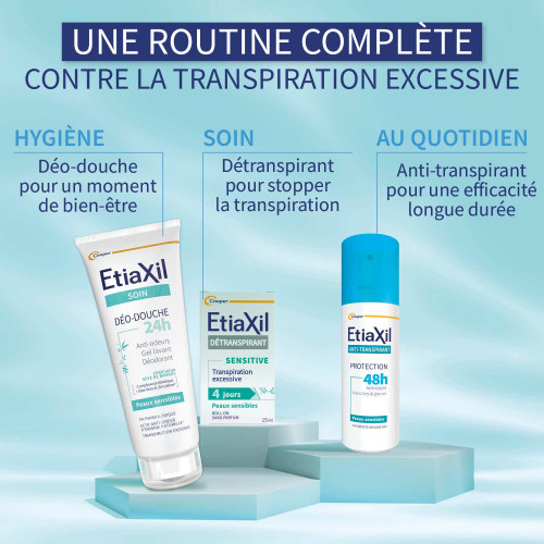 ETIAXIL Déodorant 100ml - 48h Protection Anti-Transpirant