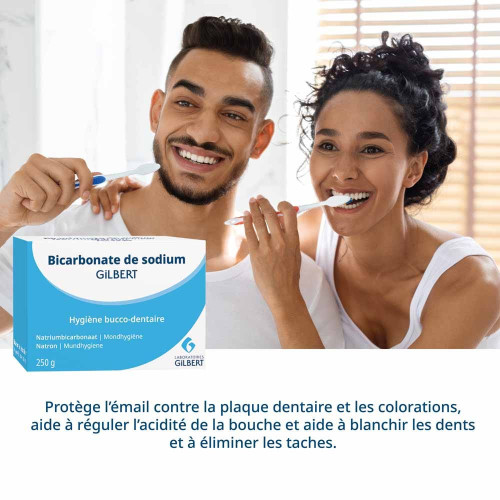 Gilbert Bicarbonate Sodium 250g - Blanchiment Dents, Anti-Taches