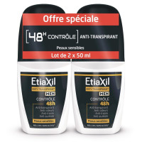 ETIAXIL Déodorant Men Anti-Transpirant 48H Lot 2x50ml