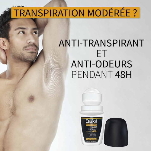 ETIAXIL Déodorant Men Anti-Transpirant 48H Lot 2x50ml
