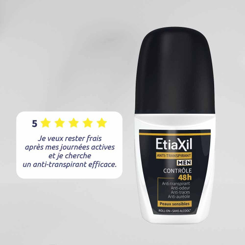 ETIAXIL Déodorant Men Anti-Transpirant 48H Lot 2x50ml