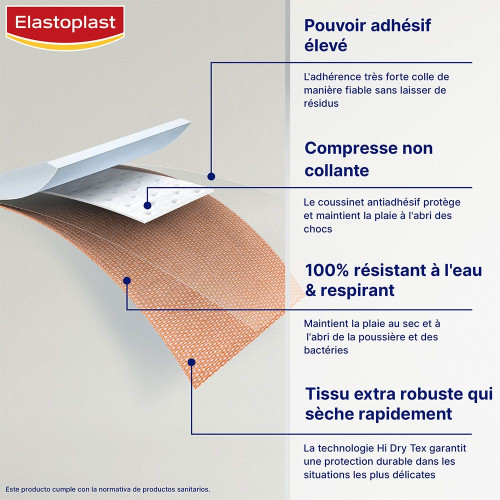 Elastoplast Pansement Waterproof Extra Résistant 8 Bandes