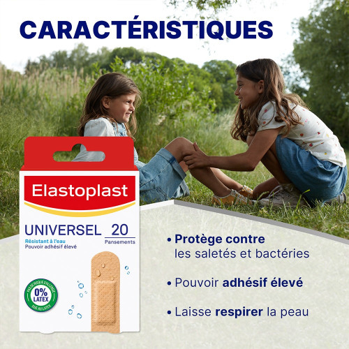 Elastoplast Pansement Universal 20 - Résistant à l'eau