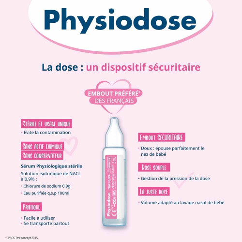 Gilbert Physiodose 40 Unidoses - Hygiène Oculaire et Nasale