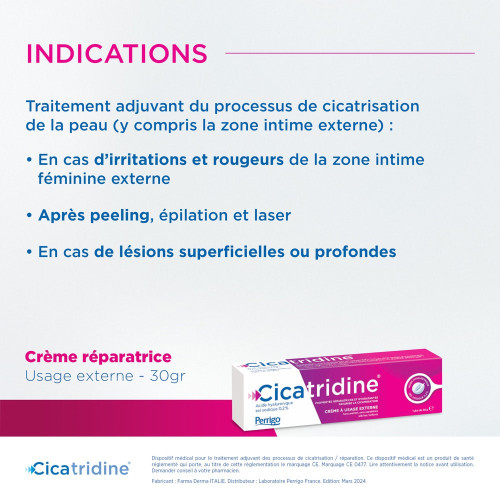 HRA Pharma Cicatridine 30g - Crème Hydratante Réparatrice