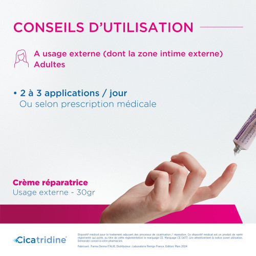 HRA Pharma Cicatridine 30g - Crème Hydratante Réparatrice