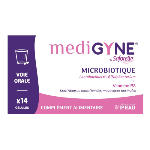 IPRAD Medigyne Microbiotique 14 Gélules - Soutien Muqueuses Normales