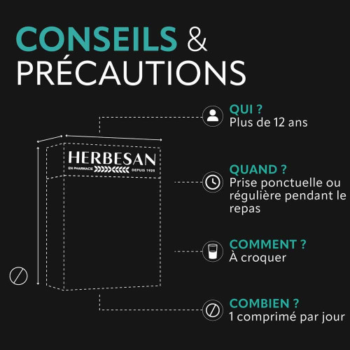 Adoucid Herbesan 30 Comprimés - Digestion Facile Après Repas Copieux