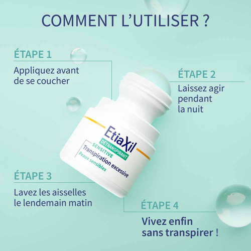 Etiaxil Détranspirant Aisselles Sensibles 30ml - Confort et Protection