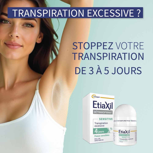 Etiaxil Détranspirant Aisselles Sensibles 30ml - Confort et Protection