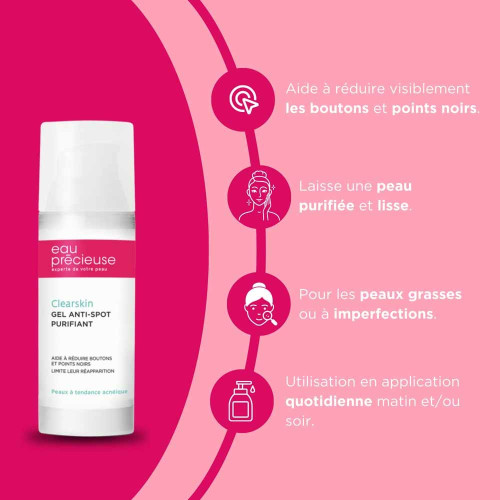 Eau Précieuse Clearskin 50ml - Soin Anti-Acné Purifiant