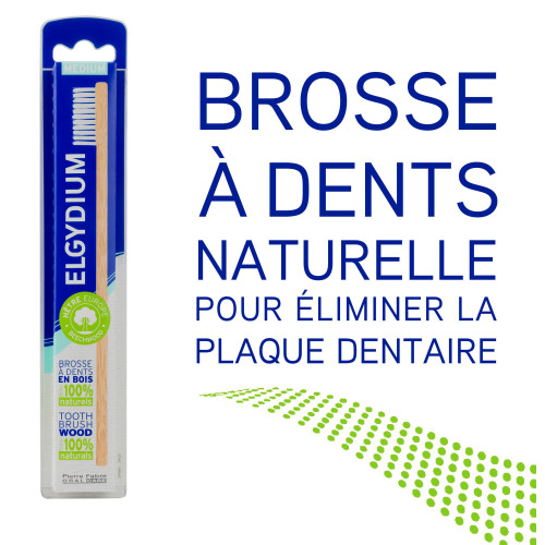 ELGYDIUM Brosse à Dents Bois Soft - Soin Gencives Sensibles