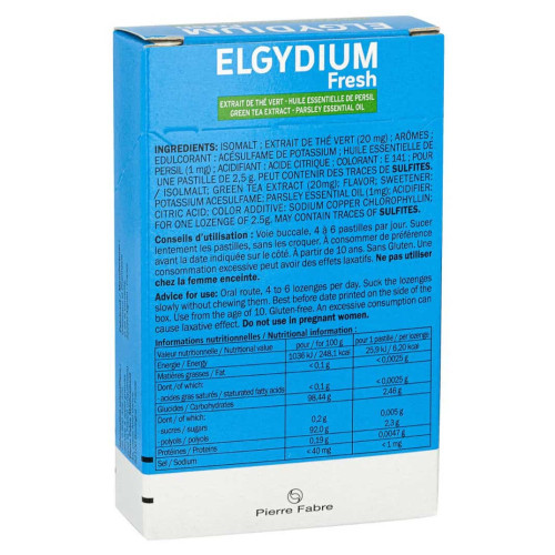 ELGYDIUM Fresh 12 Pastilles - Haleine Fraîche et Durable