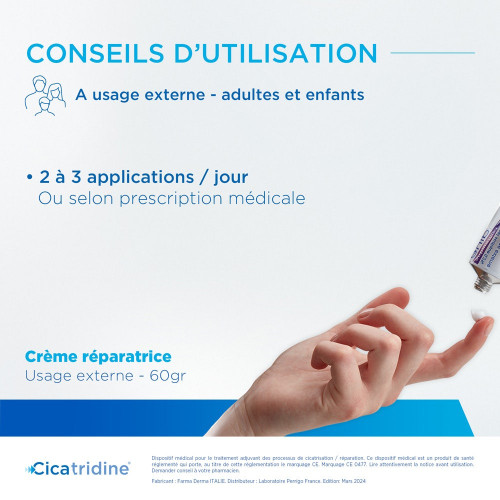 HRA Pharma Cicatridine 60g - Hydrate et Répare la Peau