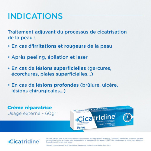 HRA Pharma Cicatridine 60g - Hydrate et Répare la Peau